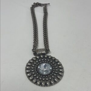 French Kande Silver Statement Necklace